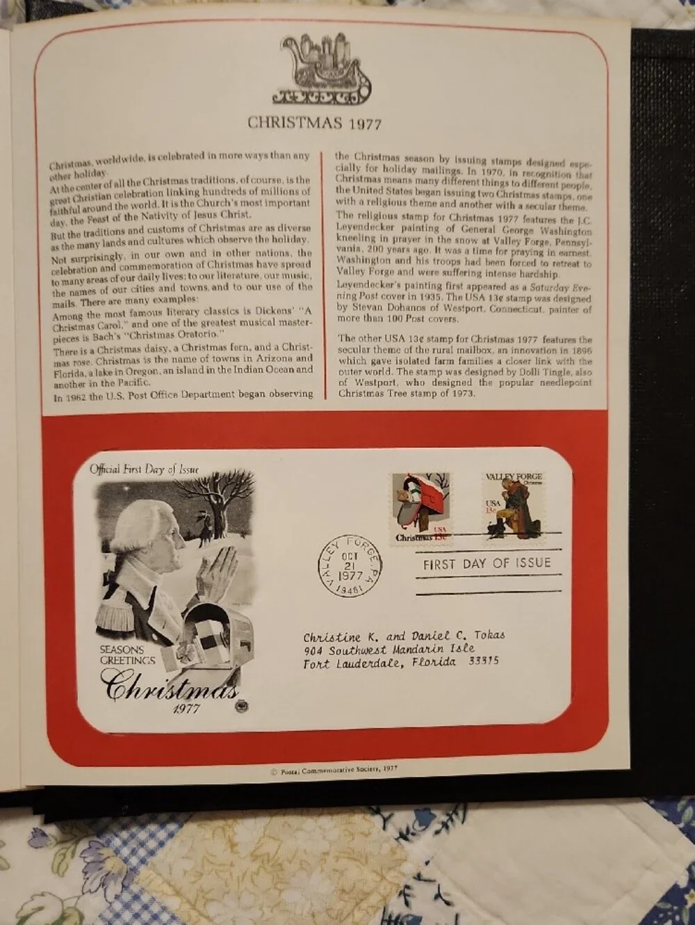 U.S. First Day Covers & Special Covers Collector Album - Black
